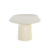Eettafel Patrice Mangohout Crème wit 110x230 cm-Eettafels-Livingfurn