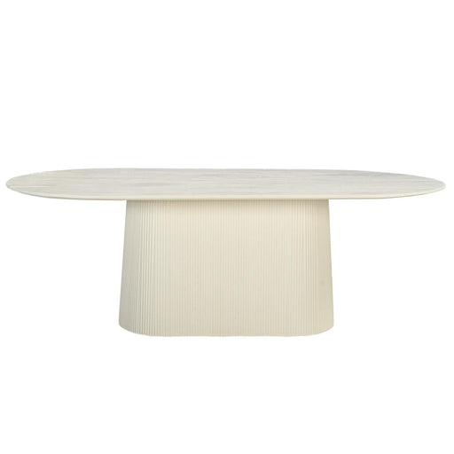 Eettafel Patrice Mangohout Crème wit 110x230 cm-Eettafels-Livingfurn