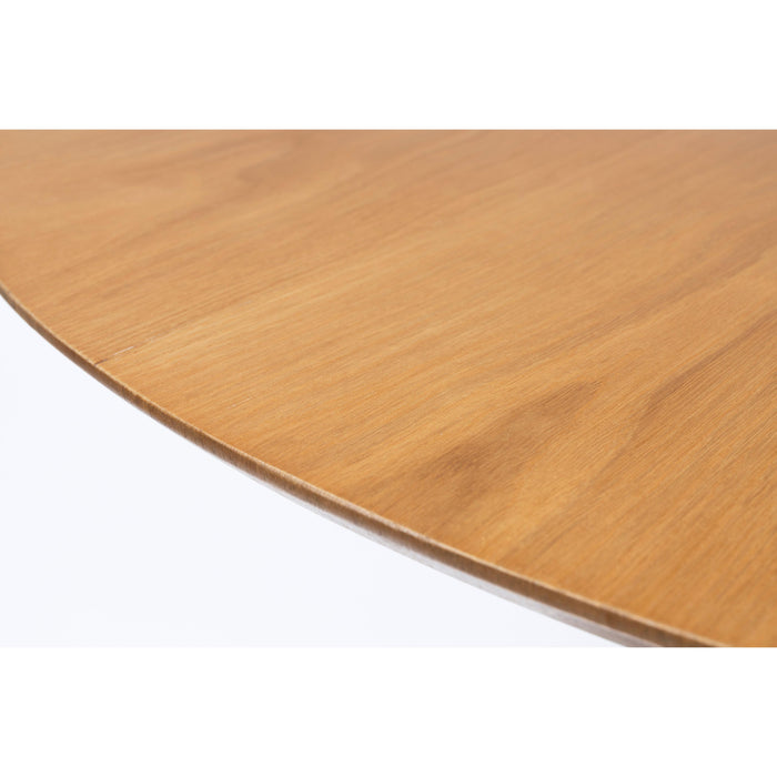 Eettafel Raku MDF,Eikenfineer Naturel Ø110x75 cm-Eettafels-Creating Home
