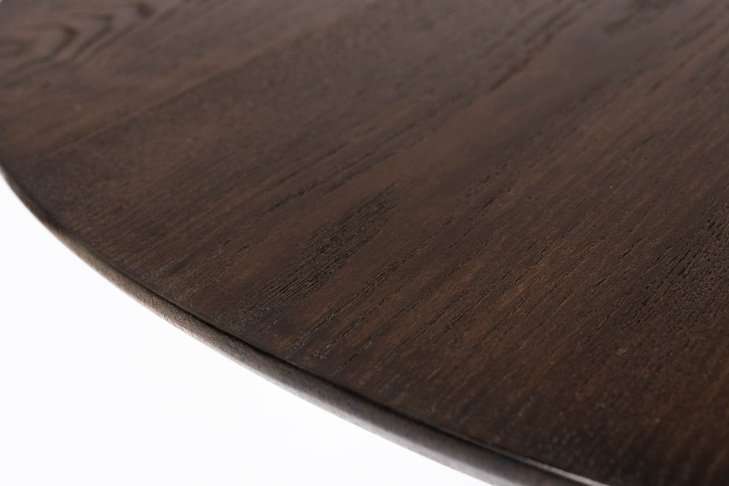 Eettafel Raku MDF,Teak veneer Zwart Ø110x75 cm-Eettafels-Creating Home