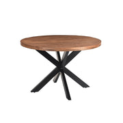 Eettafel Rocky Mangohout Naturel hout 120 cm 120x120x76 cm-Eettafels-Livingfurn