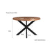 Eettafel Rocky Mangohout Naturel hout 120 cm 120x120x76 cm-Eettafels-Livingfurn