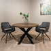 Eettafel Rocky Mangohout Naturel hout 120 cm 120x120x76 cm-Eettafels-Livingfurn