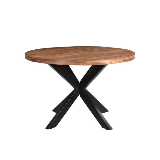 Eettafel Rocky Mangohout Naturel hout 120 cm 120x120x76 cm-Eettafels-Livingfurn