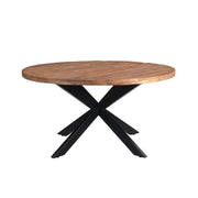 Eettafel Rocky Mangohout Naturel hout 130 cm 130x130x76 cm-Eettafels-Livingfurn