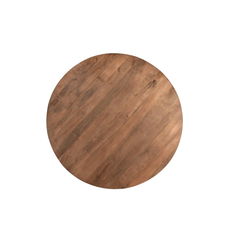 Eettafel Rocky Mangohout Naturel hout 130 cm 130x130x76 cm-Eettafels-Livingfurn