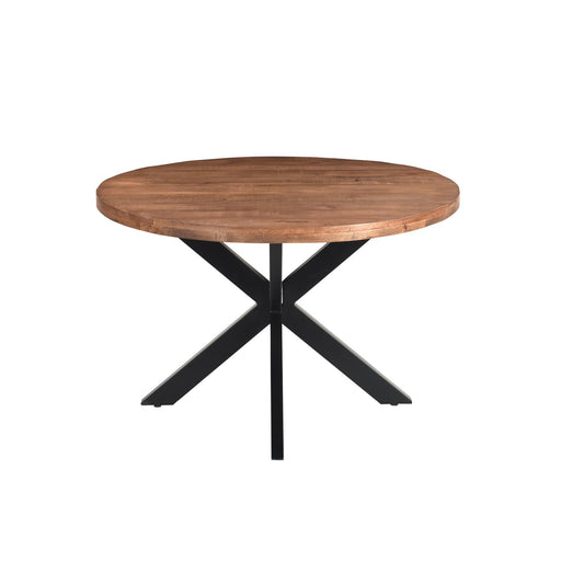 Eettafel Rocky Mangohout Naturel hout 130 cm 130x130x76 cm-Eettafels-Livingfurn