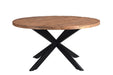 Eettafel Rocky Mangohout Naturel hout 130 cm-Eettafels-Livingfurn