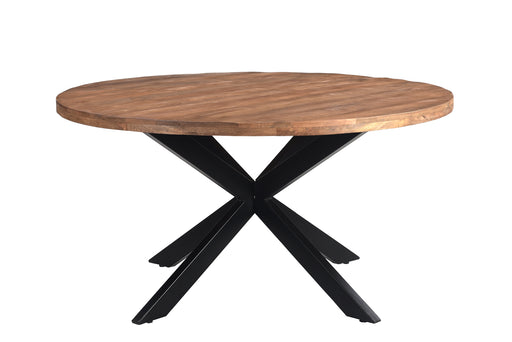 Eettafel Rocky Mangohout Naturel hout 130 cm-Eettafels-Livingfurn