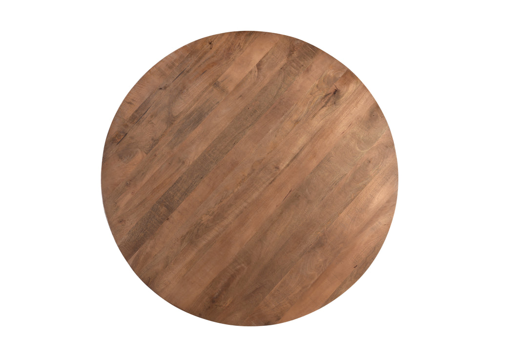 Eettafel Rocky Mangohout Naturel hout 130 cm-Eettafels-Livingfurn