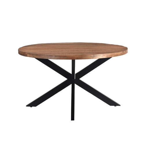 Eettafel Rocky Mangohout Naturel hout 140 cm 140x140x76 cm-Eettafels-Livingfurn