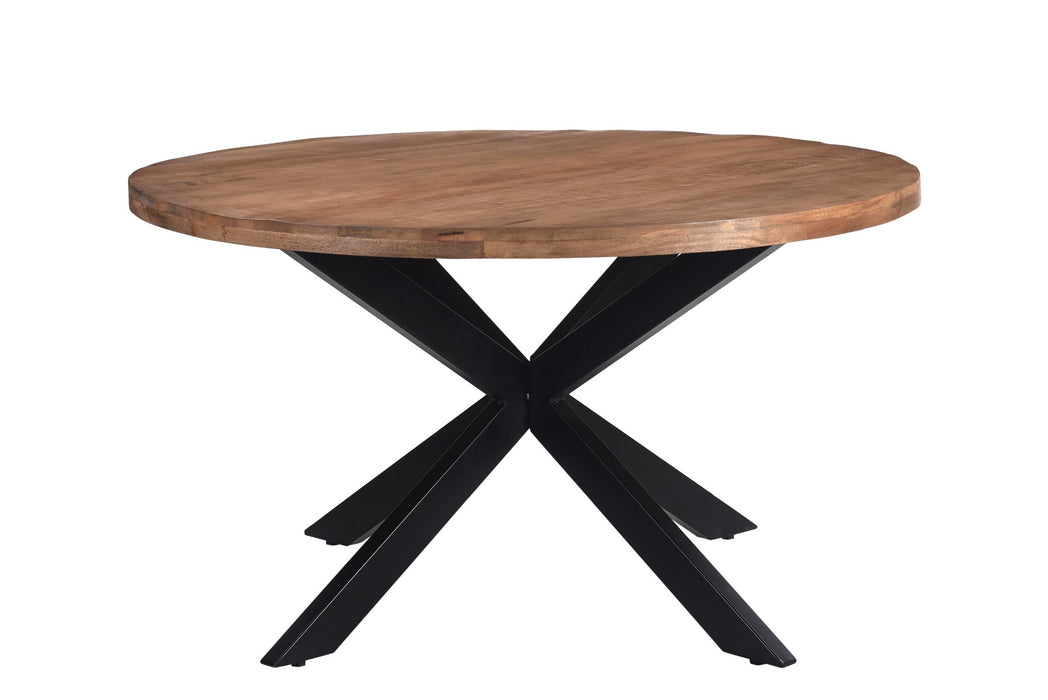 Eettafel Rocky Mangohout Naturel hout 140 cm-Eettafels-Livingfurn