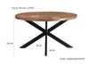 Eettafel Rocky Mangohout Naturel hout 140 cm-Eettafels-Livingfurn