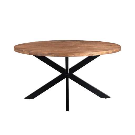 Eettafel Rocky Mangohout Naturel hout 150 cm 150x150x76 cm-Eettafels-Livingfurn