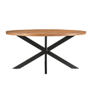 Eettafel Rocky Mangohout Naturel hout 160x90 cm-Eettafels-Livingfurn