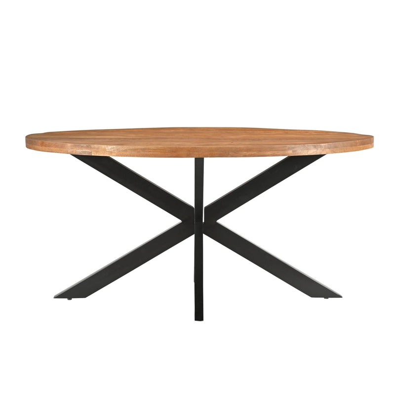 Eettafel Rocky Mangohout Naturel hout 160x90 cm-Eettafels-Livingfurn