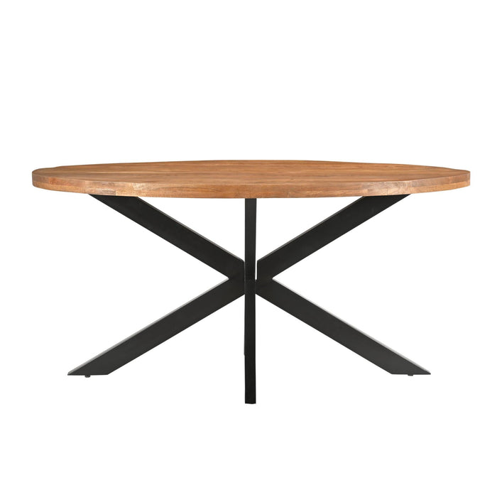 Eettafel Rocky Mangohout Naturel hout 160x90 cm-Eettafels-Livingfurn