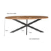 Eettafel Rocky Mangohout Naturel hout 180x90 cm-Eettafels-Livingfurn