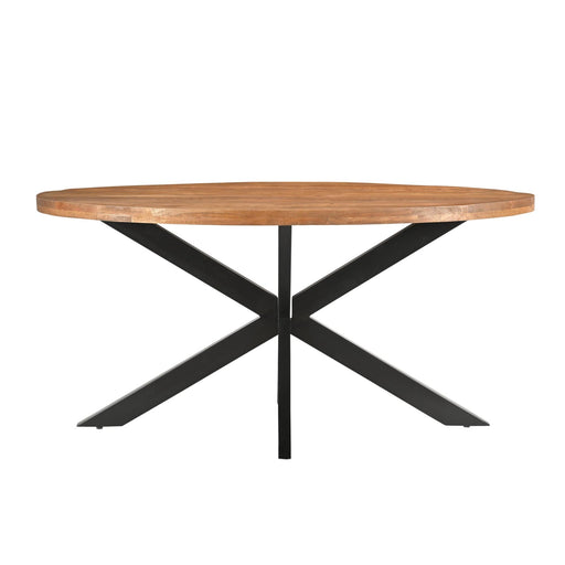 Eettafel Rocky Mangohout Naturel hout 180x90 cm-Eettafels-Livingfurn