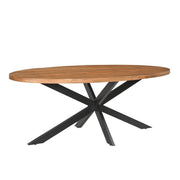 Eettafel Rocky Mangohout Naturel hout 210x100 cm-Eettafels-Livingfurn