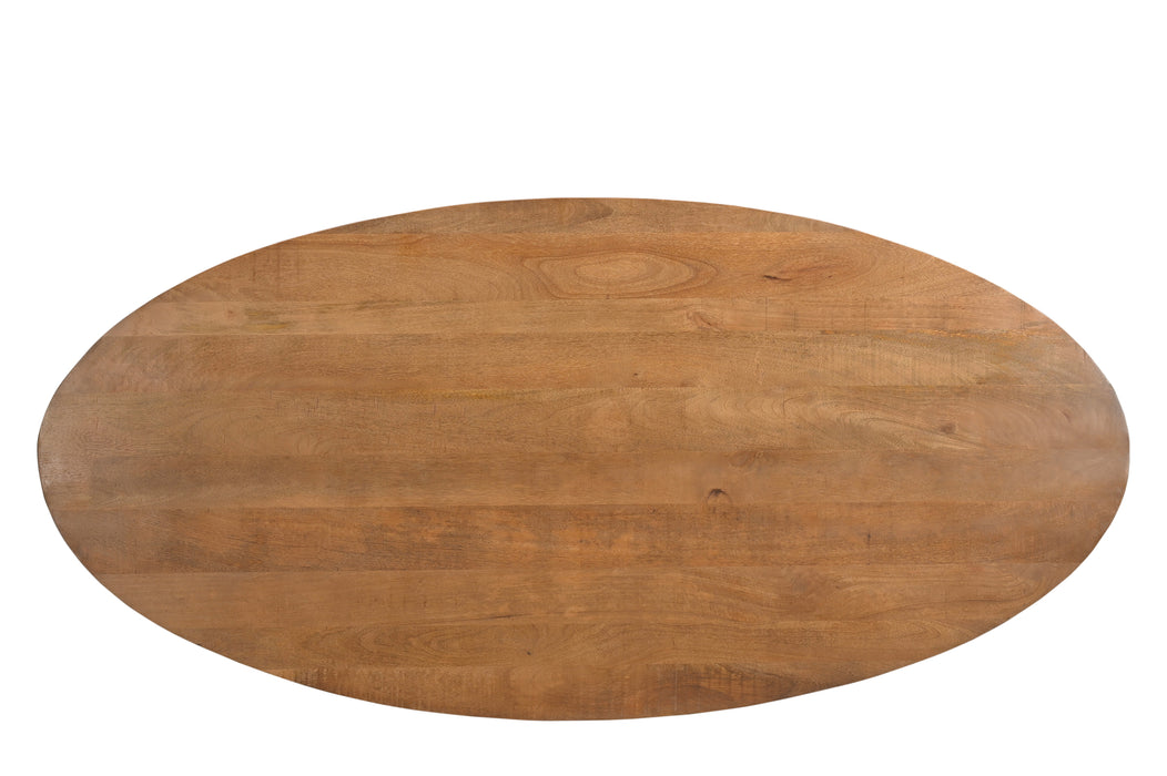 Eettafel Rocky Mangohout Naturel hout 210x100 cm-Eettafels-Livingfurn