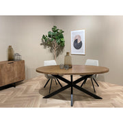 Eettafel Rocky Mangohout Naturel hout 240x110 cm-Eettafels-Livingfurn
