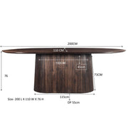 Eettafel Salvator Mangohout Bruin 110x200 cm 31001-Eettafels-Livingfurn