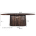 Eettafel Salvator Mangohout Bruin 110x200 cm 31001-Eettafels-Livingfurn
