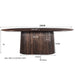 Eettafel Salvator Mangohout Bruin 110x230 cm-Eettafels-Livingfurn