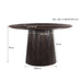 Eettafel Salvator Mangohout Bruin 130 cm 130x130x76 cm 20002-Eettafels-Livingfurn