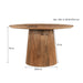 Eettafel Salvator Mangohout Bruin 130 cm-Eettafels-Livingfurn