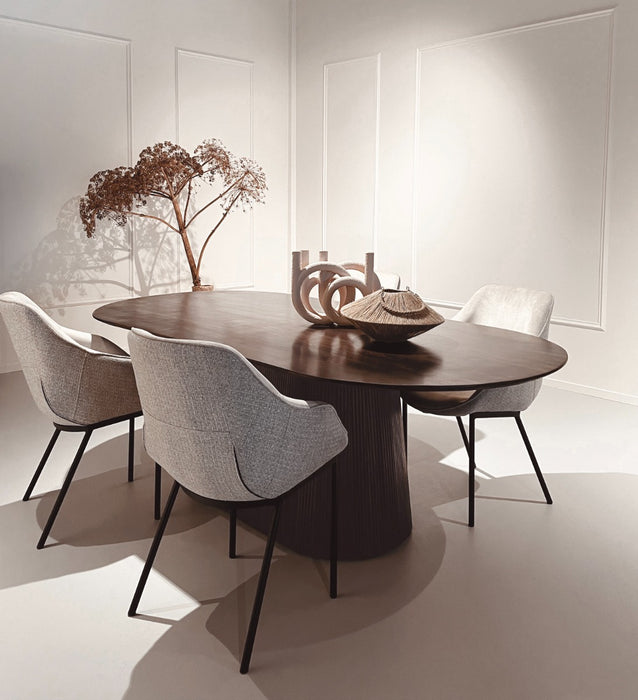 Eettafel Salvator Mangohout Bruin 200x110 cm-Eettafels-Livingfurn