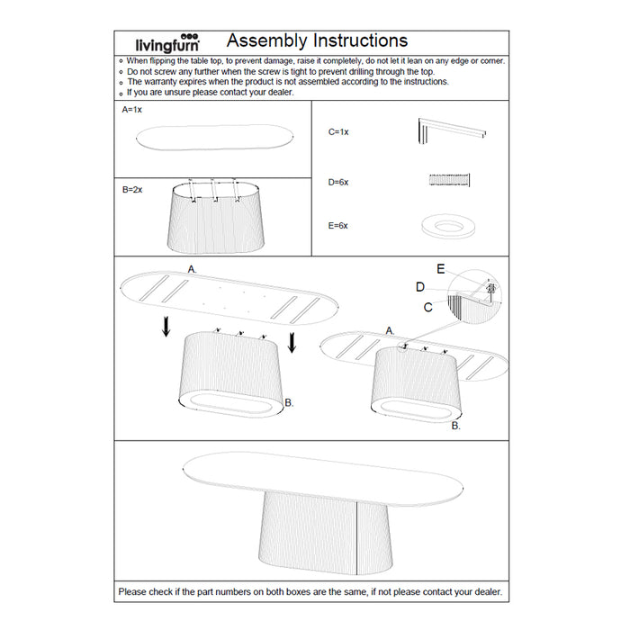 Eettafel Salvator Mangohout Bruin 300x110 cm-Eettafels-Livingfurn