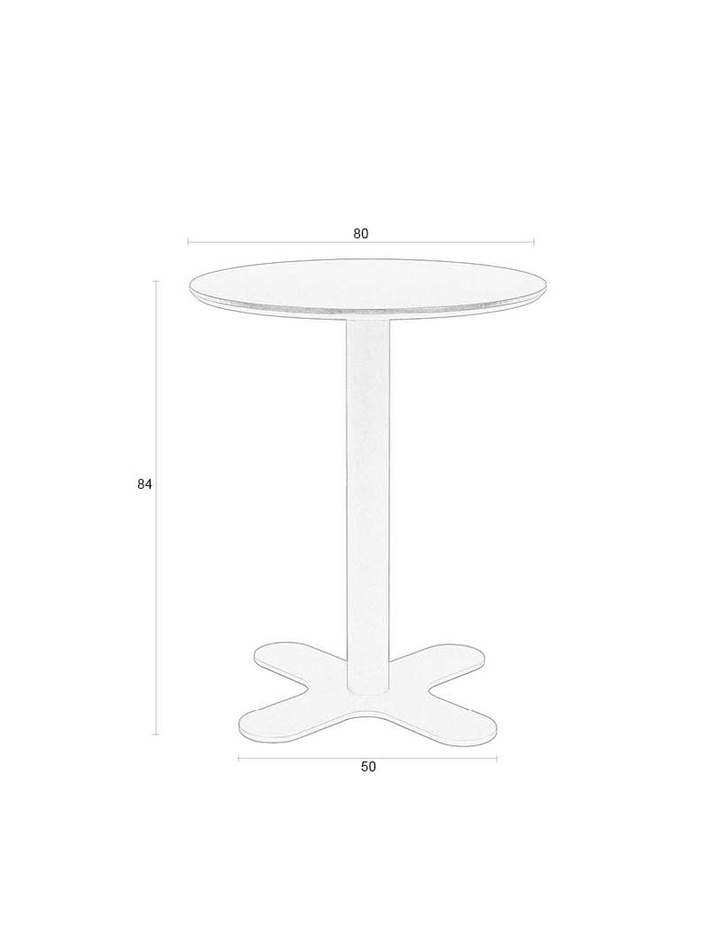 Eettafel Sanjay MDF Zwart 80x80 cm-Eettafels-Creating Home