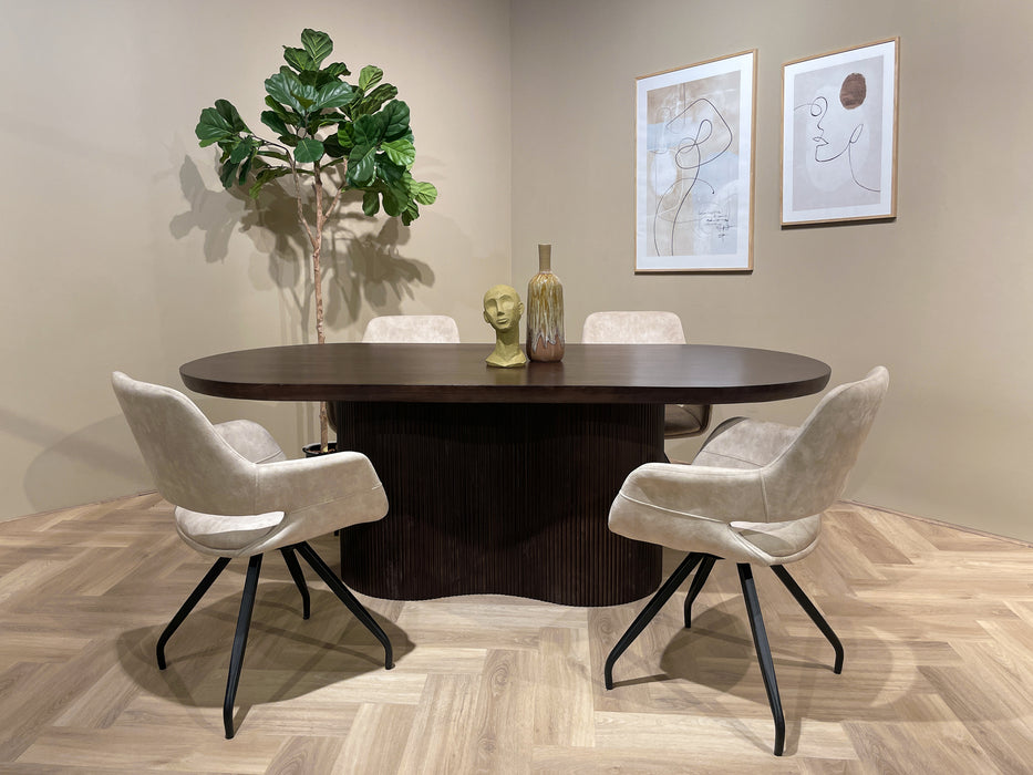 Eettafel Sevilla Mangohout Bruin 110x250 cm-Eettafels-Livingfurn
