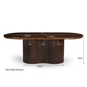 Eettafel Sevilla Mangohout Bruin 110x250 cm-Eettafels-Livingfurn