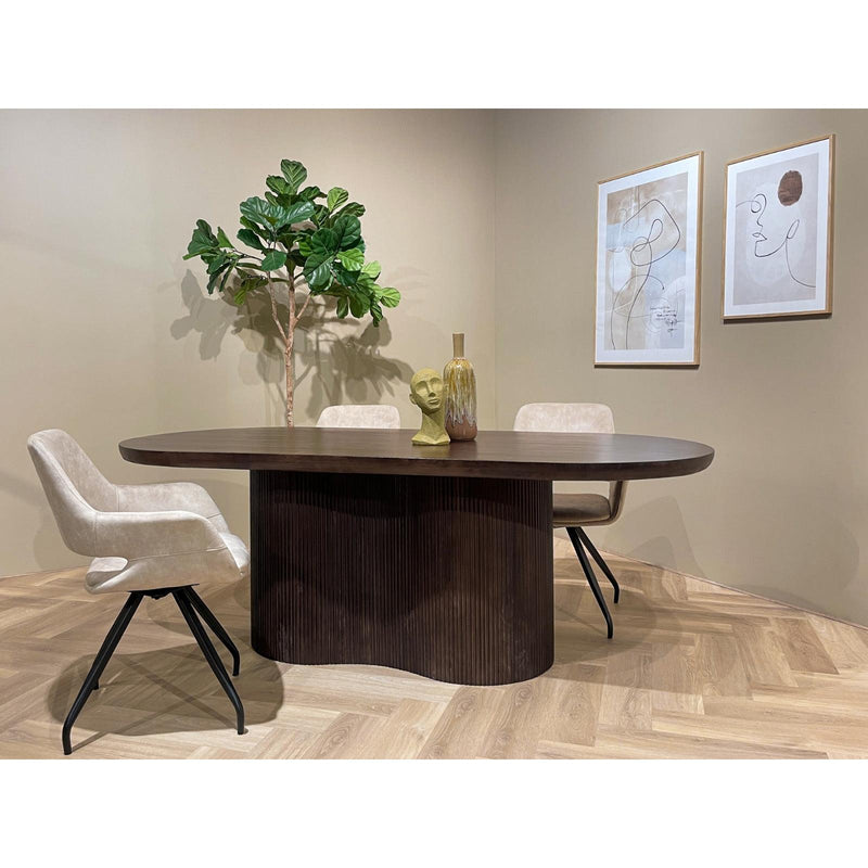 Eettafel Sevilla Mangohout Bruin 110x300 cm-Eettafels-Livingfurn