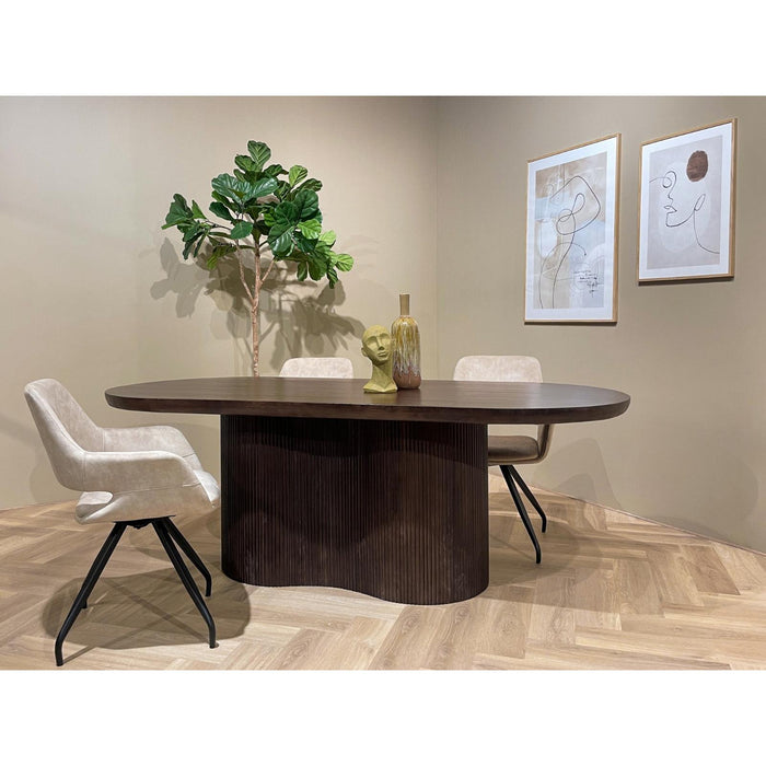 Eettafel Sevilla Mangohout Bruin 110x300 cm-Eettafels-Livingfurn