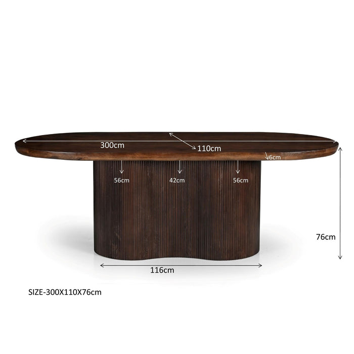 Eettafel Sevilla Mangohout Bruin 110x300 cm-Eettafels-Livingfurn