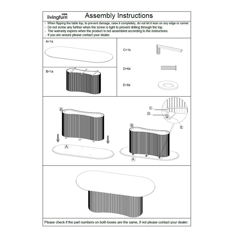 Eettafel Sevilla Mangohout Bruin 110x300 cm-Eettafels-Livingfurn