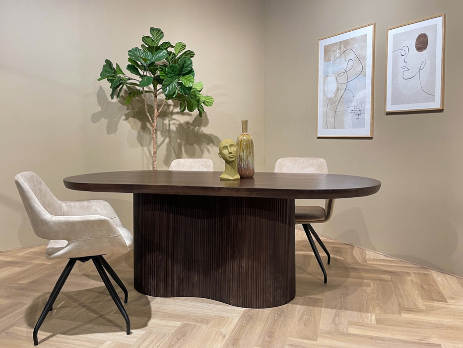 Eettafel Sevilla Mangohout Bruin 220x100 cm-Eettafels-Livingfurn