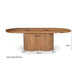 Eettafel Sevilla Mangohout Naturel hout 110x250 cm-Eettafels-Livingfurn