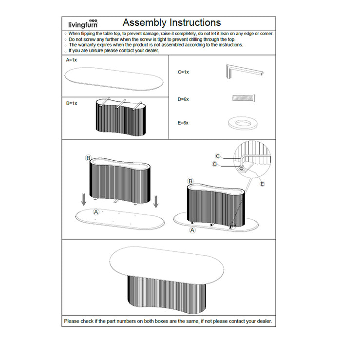 Eettafel Sevilla Mangohout Naturel hout 300x110 cm-Eettafels-Livingfurn