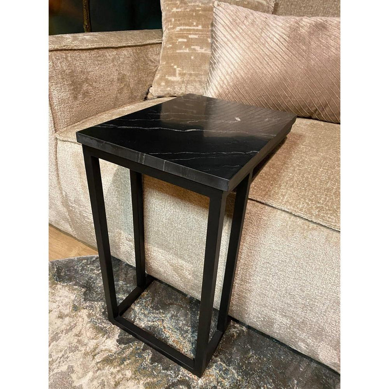 Eettafel Slider Nova Zwart marble 40x30x54 cm-Eettafels-Starfurn