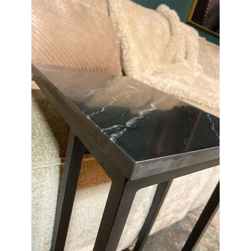 Eettafel Slider Nova Zwart marble 40x30x54 cm-Eettafels-Starfurn