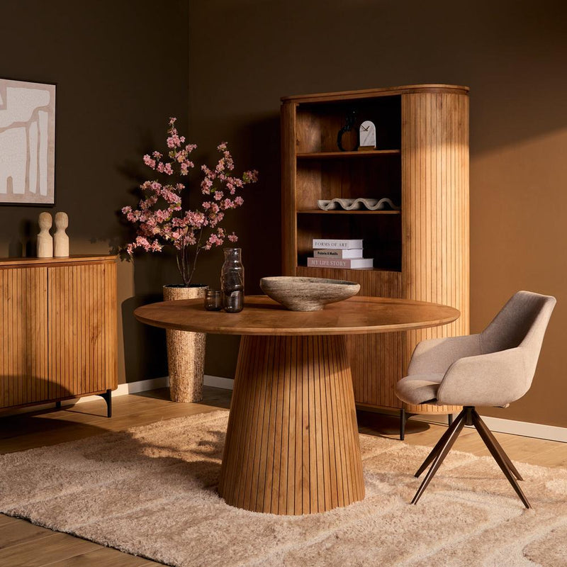 Eettafel Solana 130 cm Naturel 130x130x76 cm-Eettafels-Starfurn
