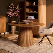 Eettafel Solana 150 cm Naturel 150x150x76 cm-Eettafels-Starfurn