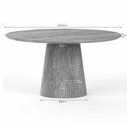 Eettafel Solana 150 cm Taupe 150x150x76 cm-Eettafels-Starfurn