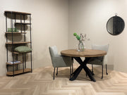 Eettafel Sturdy Rond Mangohout Naturel 150 cm 150x150x76 cm-Eettafels-Livingfurn