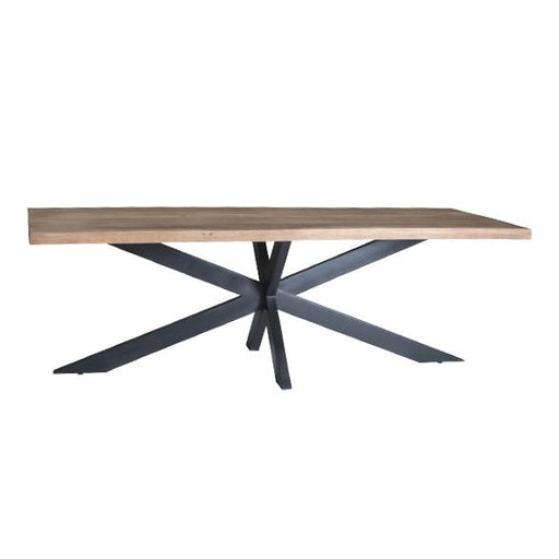 Eettafel Sturdy Spider Mangohout Naturel 220x100x76 cm-Eettafels-Livingfurn
